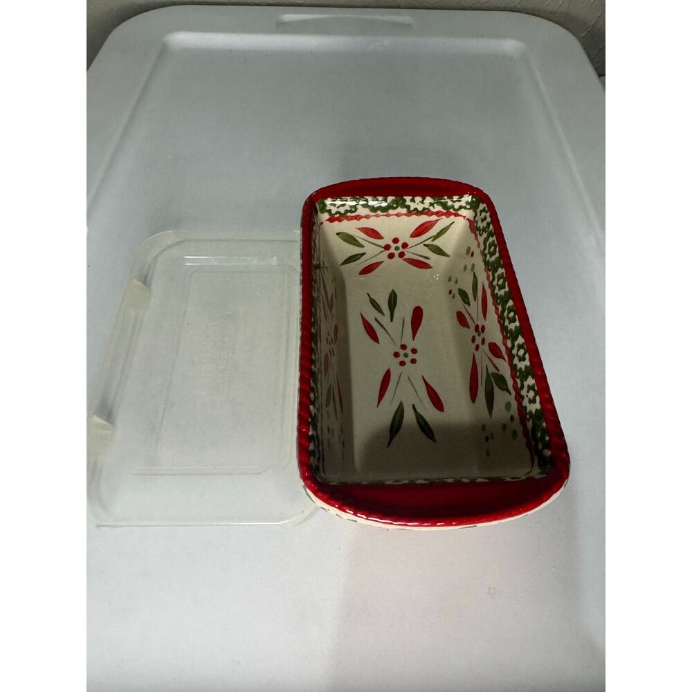 Temptations Old World Festive 12 oz Mini Loaf Dish w/ Lid - Picture 9 of 9